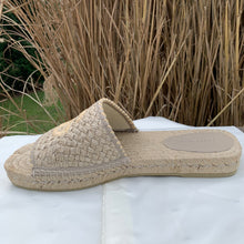 Load image into Gallery viewer, Gucci GG Juta Multi Twisted Woven Slides in Beige