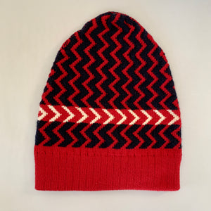 Gucci Zaggede Wool Beanie Hat in Red