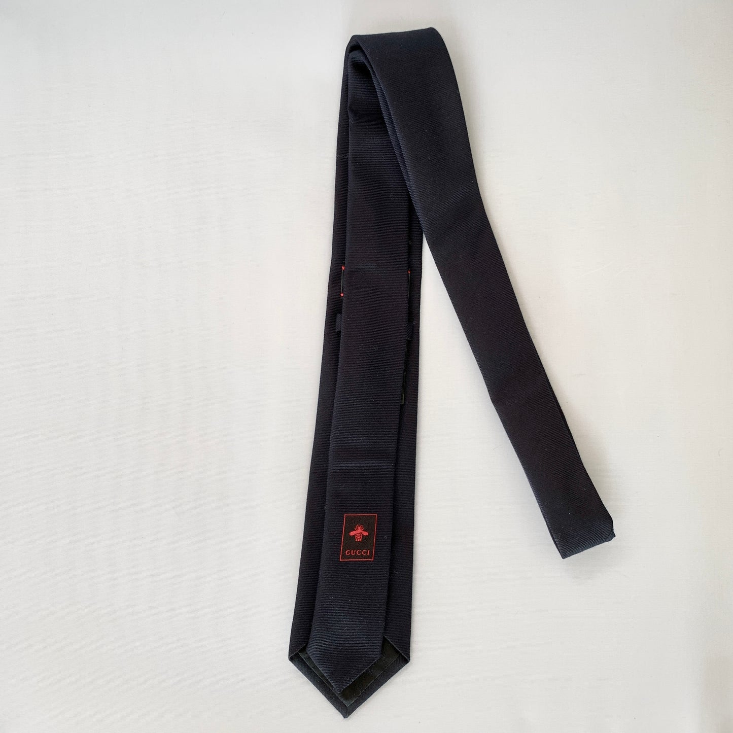 Gucci Lord Embroidered Tie in Black