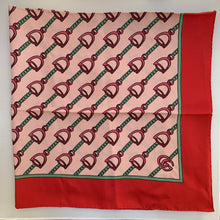 Load image into Gallery viewer, Gucci Reign Horse-bit Silk Twill Scarf in Pink