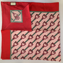 Load image into Gallery viewer, Gucci Reign Horse-bit Silk Twill Scarf in Pink