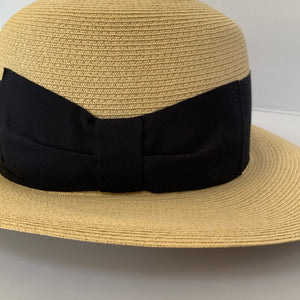 Gucci Straw Hat with Bow Ribbon in Beige