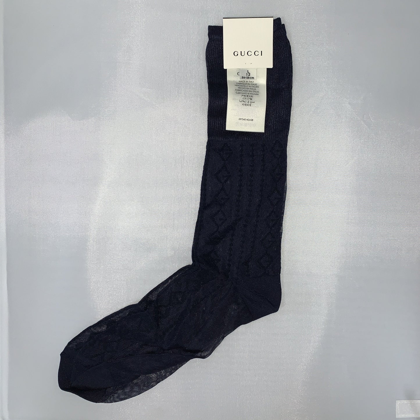 Gucci Diamond GG Mesh Socks in Midnight Blue