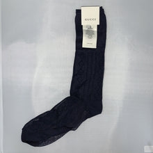 Load image into Gallery viewer, Gucci Diamond GG Mesh Socks in Midnight Blue