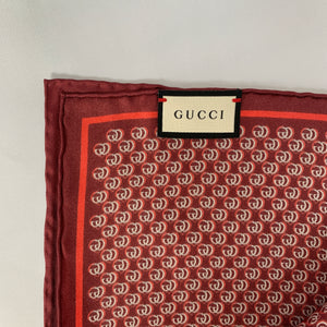Gucci GG Monogram Hearts Pocket Square in Red