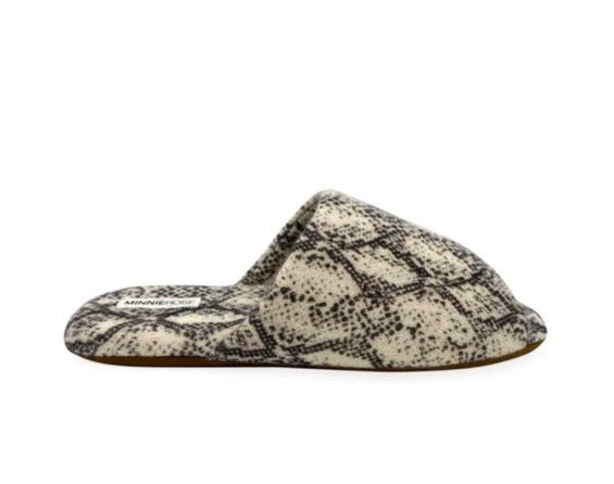 Minnie Rose Open Toe Python Slipper