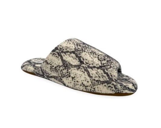 Minnie Rose Open Toe Python Slipper