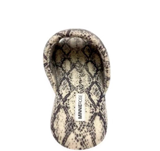 Minnie Rose Open Toe Python Slipper