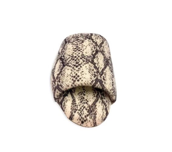 Minnie Rose Open Toe Python Slipper