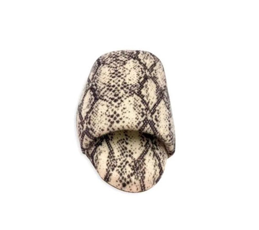 Minnie Rose Open Toe Python Slipper