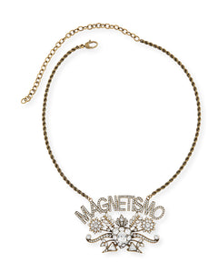 Gucci Magnetismo Crystal Necklace in Gold