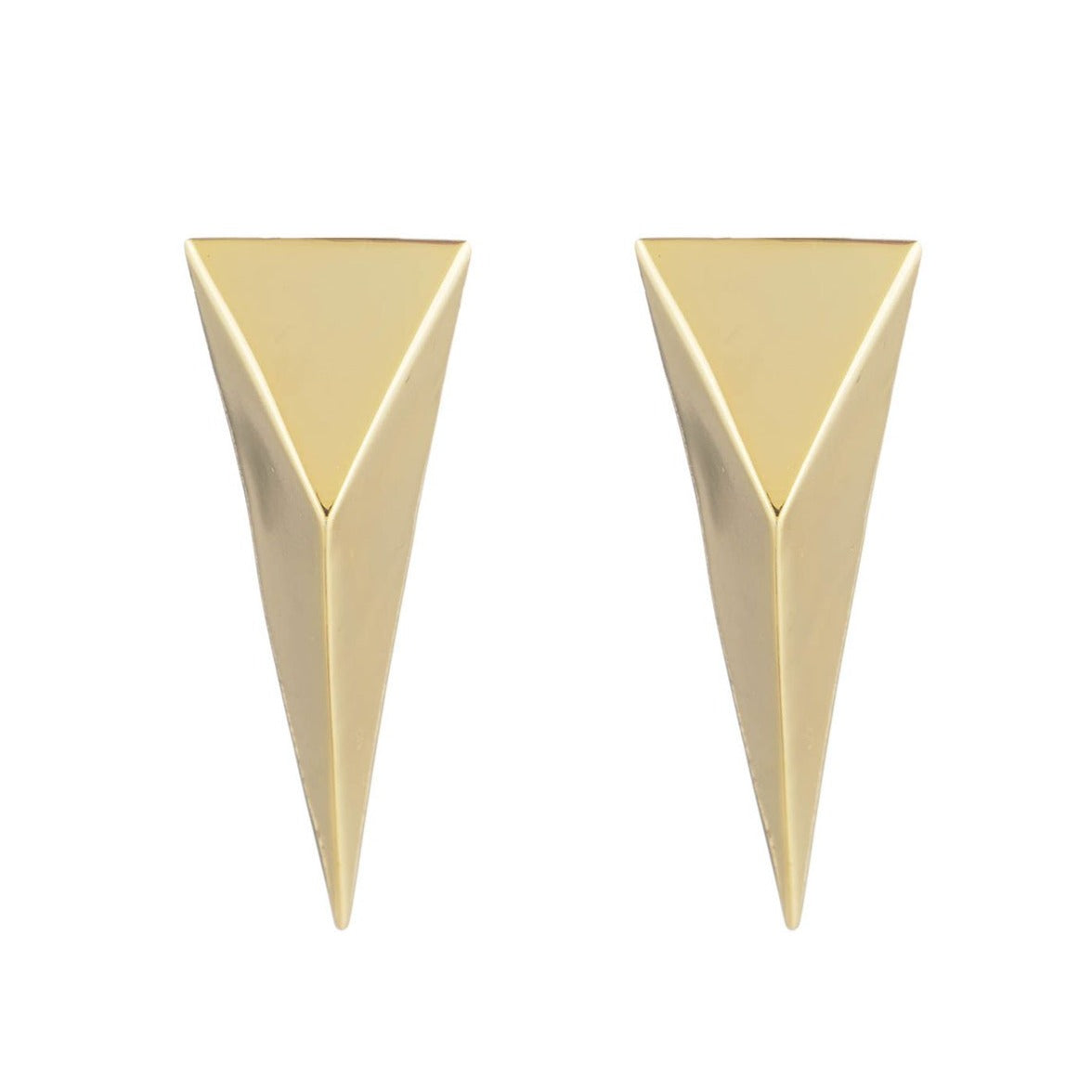 Alexis Bittar Pyramid Clip on Earrings in Gold