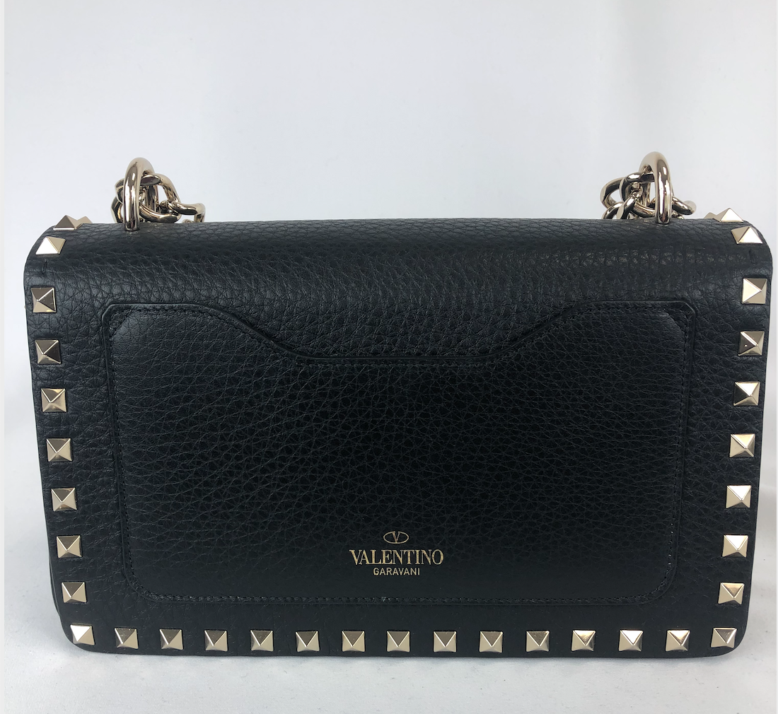 Valentino Garavani Rockstud Small Shoulder Bag in Black