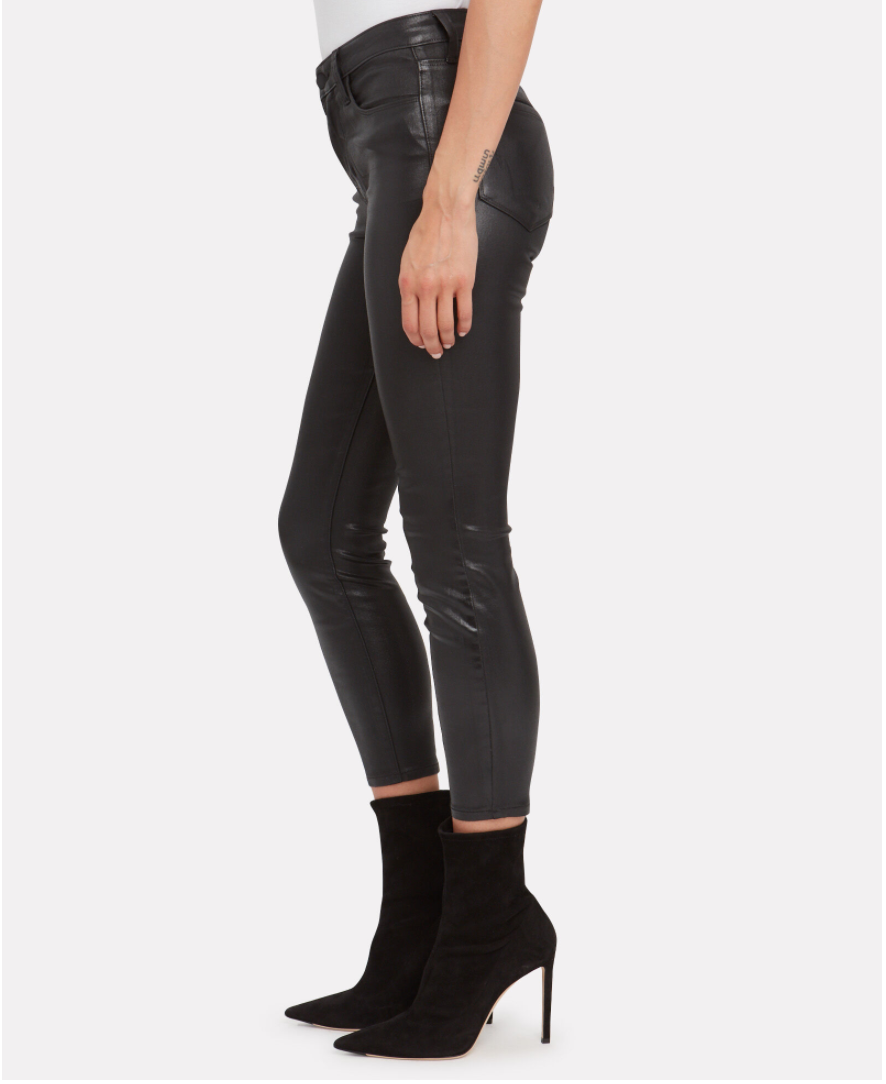 L'Agence Adelaide Skinny Leather Pants in Noir
