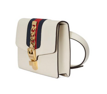 Load image into Gallery viewer, Gucci Sylvie Leather Belt Bag in White