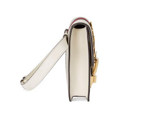 Gucci Sylvie Leather Belt Bag in White