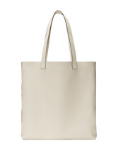 Load image into Gallery viewer, Gucci Logo Print Leather Tote Bag in White