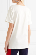 Load image into Gallery viewer, Gucci Printed Guccification Cotton-jersey Oversized T-shirt in White