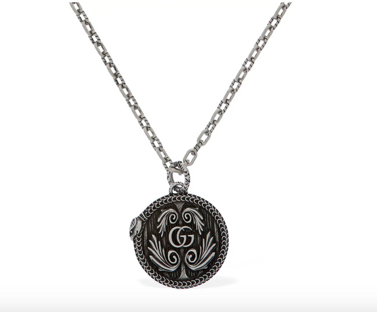 Gucci GG Marmont Pendant Necklace in Sterling Silver