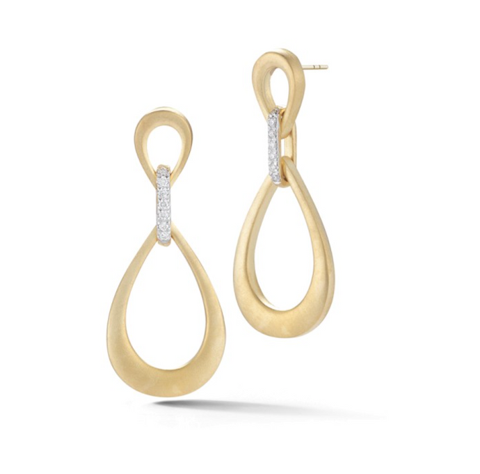 I.Reiss Teardrop 0.14 Diamond Earrings in 14K Yellow Gold