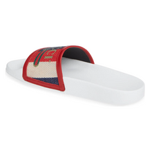 Load image into Gallery viewer, Gucci Sylvie Web Slide Sandals in White