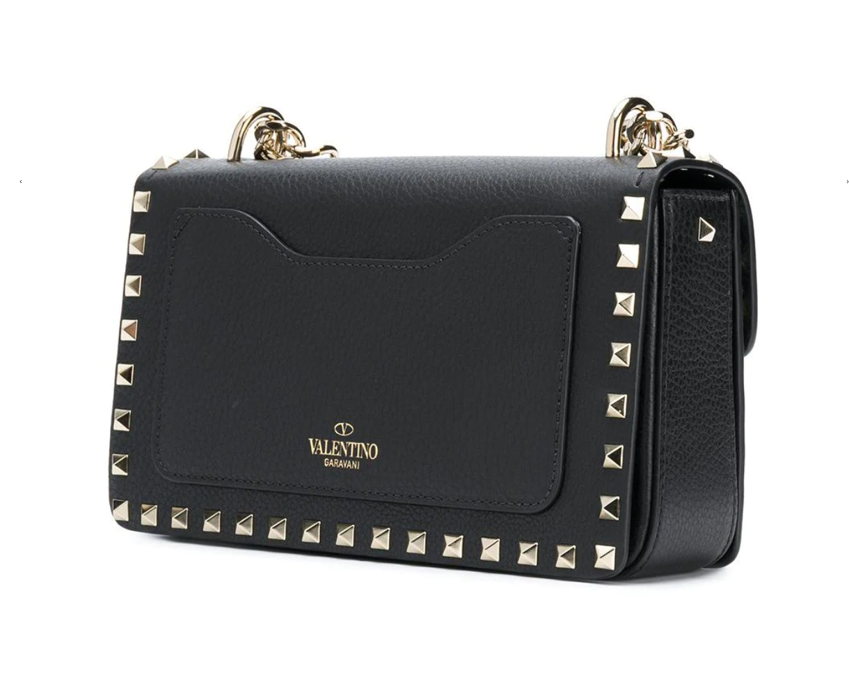 Valentino Garavani Rockstud Small Shoulder Bag in Black