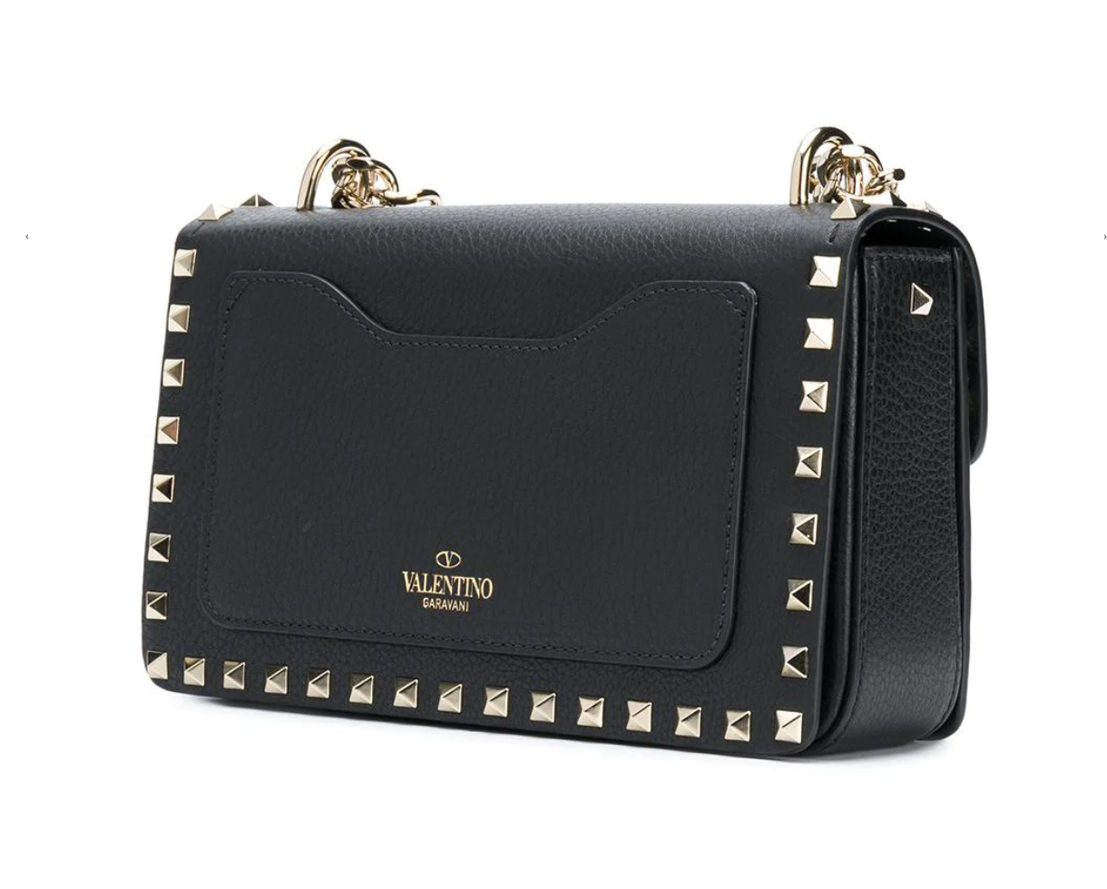 Valentino Garavani Rockstud Envelope Chain Crossbody Bag Leather