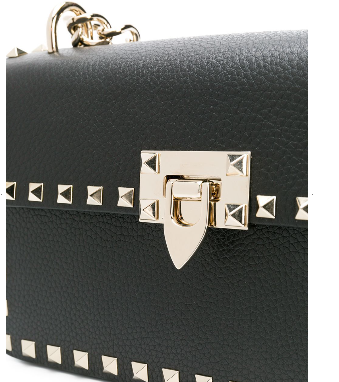 Valentino Garavani Rockstud-embellished Clutch Bag In Black