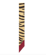 Load image into Gallery viewer, Gucci Silk Neck Bow with Tiger Print in Black
