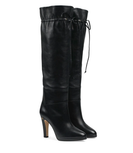 Gucci Leather Knee High Boots in Black