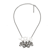 Load image into Gallery viewer, Gucci GUCCY Crystal Necklace in Silver