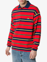 Load image into Gallery viewer, Gucci Striped Long Sleeve Polo with Bee in Red