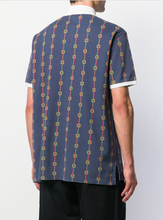Load image into Gallery viewer, Gucci Horse-bit Chain Print Polo Shirt in Blue