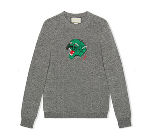 GUCCI Snake Print Sweater Jumper Sweatshirt Pullover original