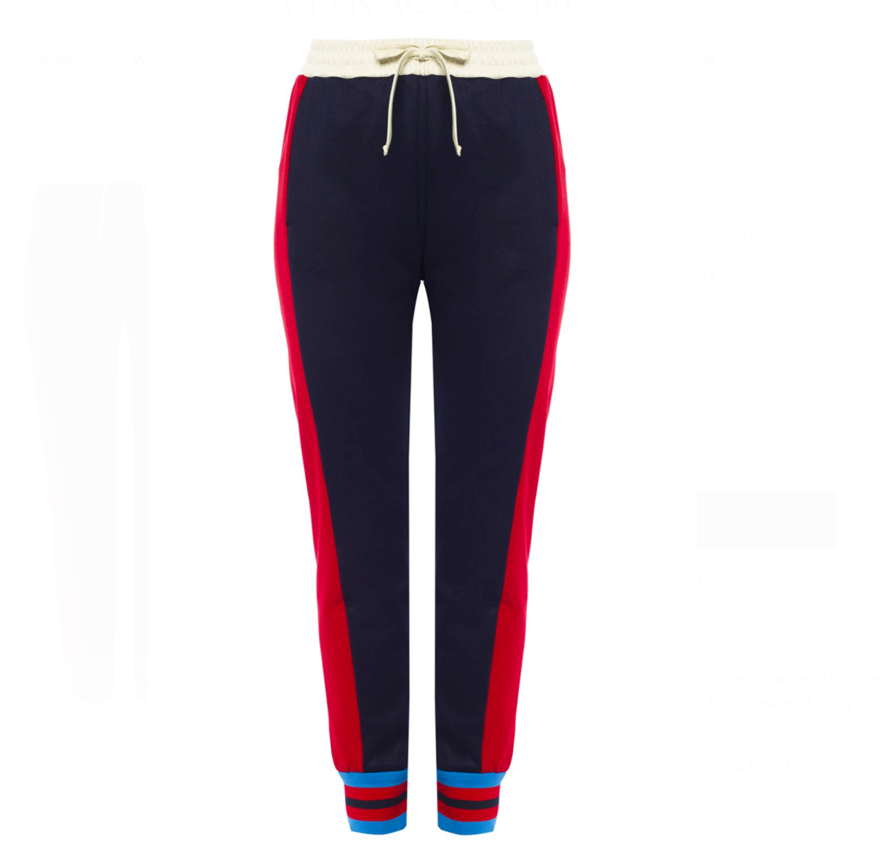 Gucci Striped Cotton blend Track Pants in Blue Gavriel.us