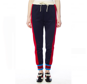 Gucci Striped Cotton-blend Track Pants in Blue