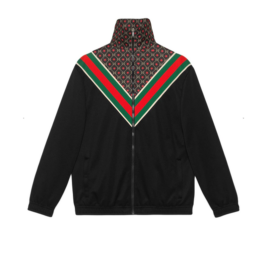 Gucci GG Star Print Track Jacket in Black