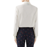 Load image into Gallery viewer, Gucci Ram Button-Down Collar Cotton Shirt in White