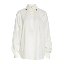 Load image into Gallery viewer, Gucci Ram Button-Down Collar Cotton Shirt in White