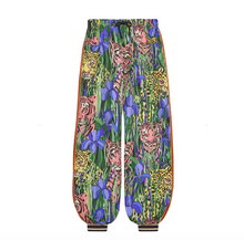 Load image into Gallery viewer, Gucci Garden Silk Bi-material Harem Trousers in Green