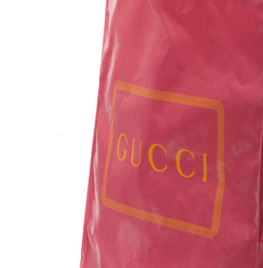 Gucci Medium Montecarlo Crystal Logo Print Tote in Glam Pink