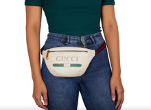 Load image into Gallery viewer, Gucci Logo Belt Bag in White Leather