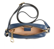 Load image into Gallery viewer, Gucci Ophidia Leather Mini Crossbody Bag in Blue Agate