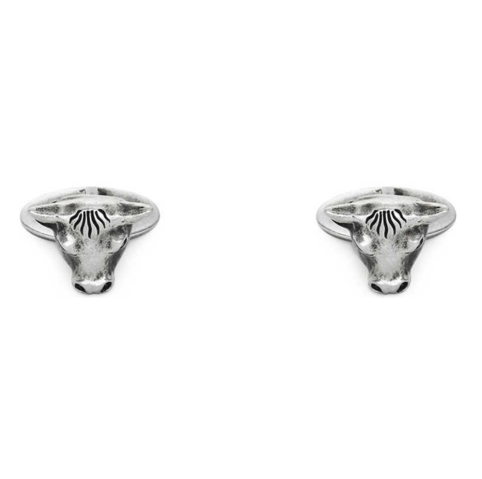 Gucci Anger Forest Bull Cuff Links in Sterling Silver