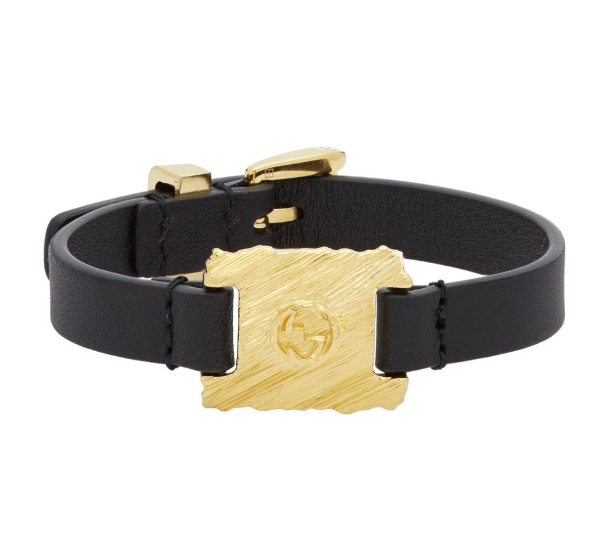 Leather 'Gucci' bracelet in black leather | GUCCI® US