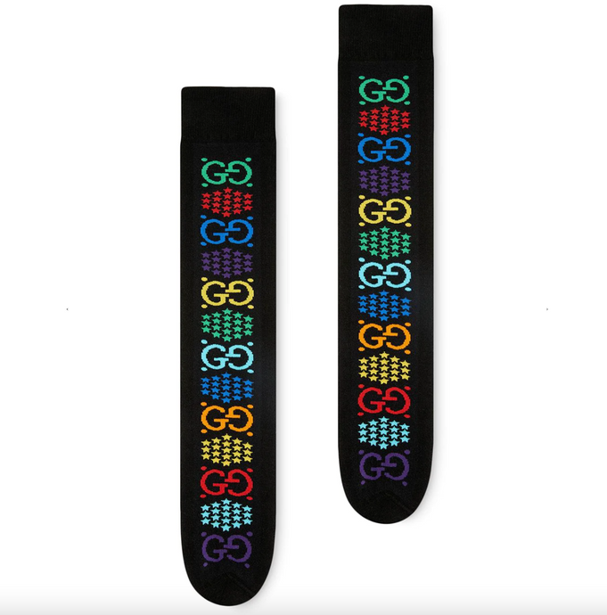 Gucci GG Psychedelic Socks in Black