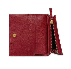Gucci Ophidia GG Flora Card Case Wallet in Red