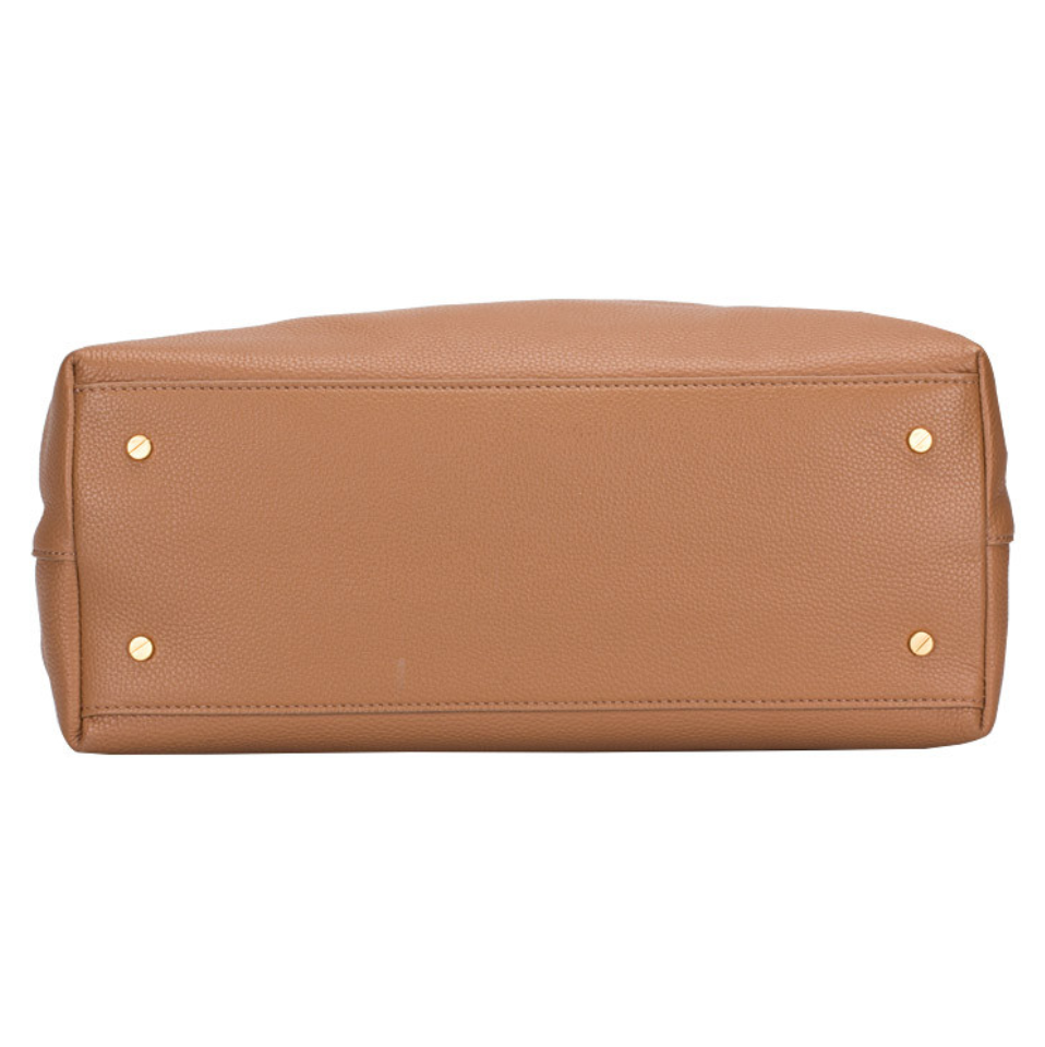 Tory Burch Britten Triple Compartment Tote in Bark