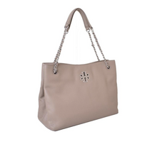 Load image into Gallery viewer, Tory Burch Britten Triple Compartment Tote in French Gray