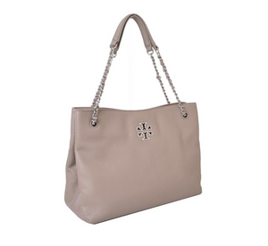 Tory Burch Britten Triple Compartment Tote in French Gray
